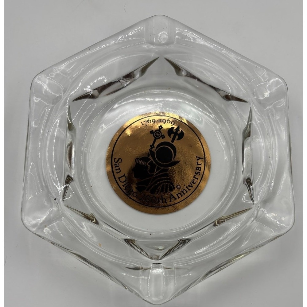 1969 San Diego‎ 200th Anniversary Glass Ashtray